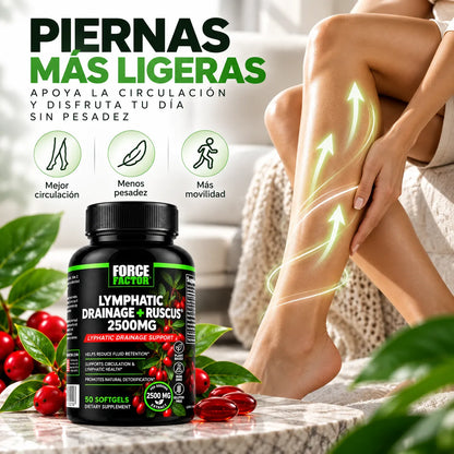 LYMPHATIC DRAINAGE + RUSCUS - SIÉNTETE MÁS LIGERO, CADA DÍA.